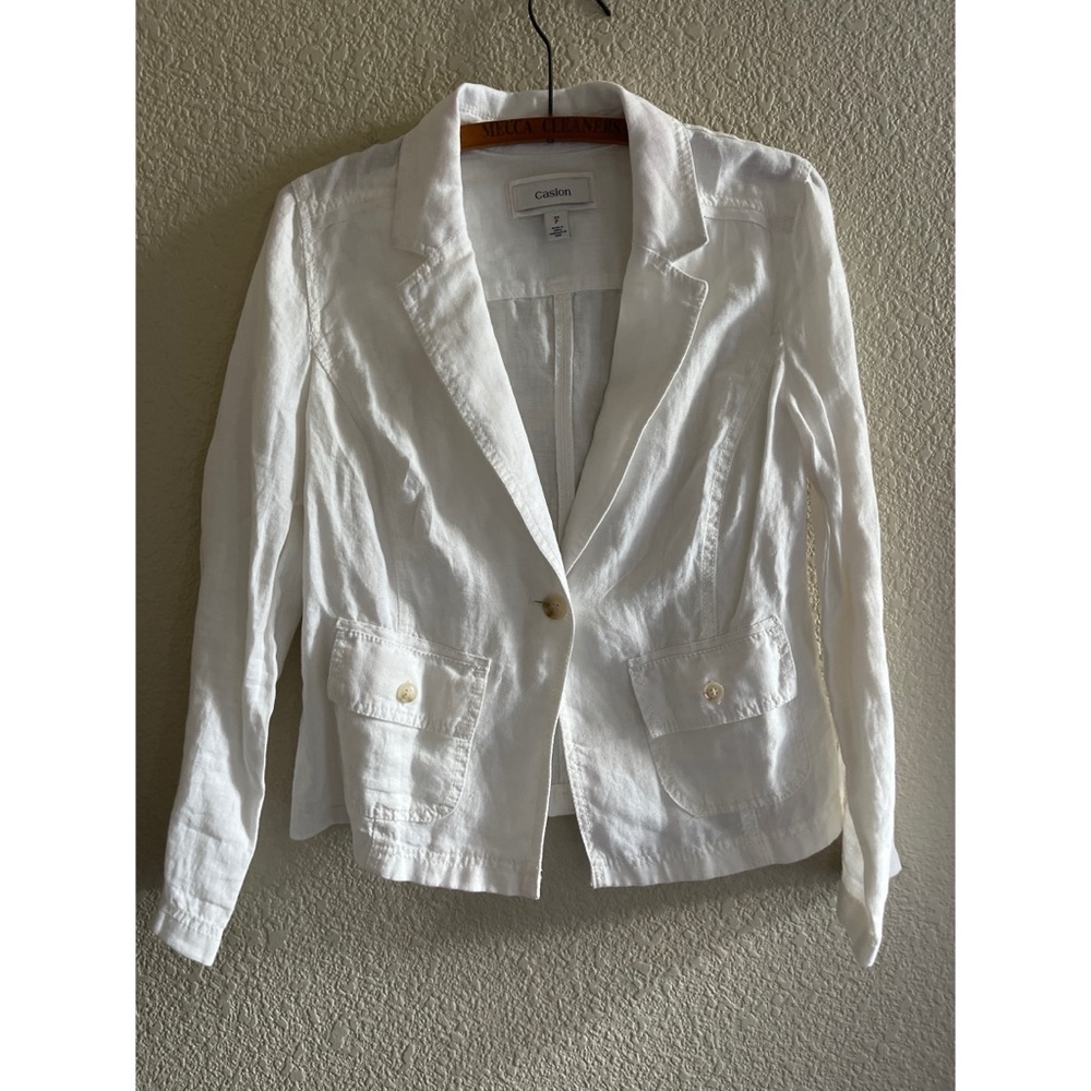 Caslon White Linen Blazer Women’s Size XS